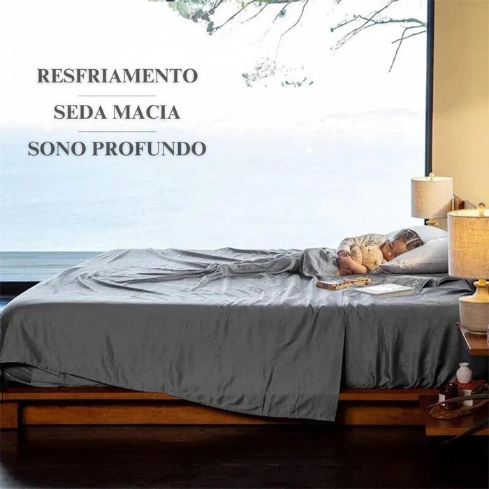 Conjunto de Lençóis Lar com Carinho de Bambu Orgânico Premium